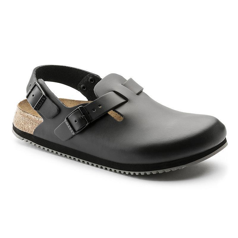 Birkenstock Tokyo Læder Træsko Herre Sort | DK 188UZG
